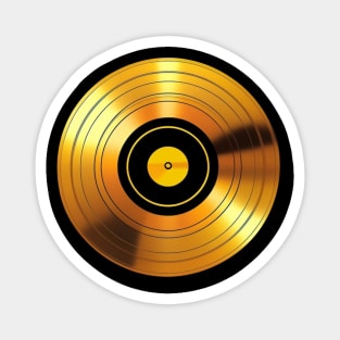 Gold Platinum Vinyl Record Magnet