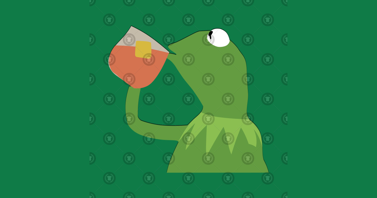 Kermit Tea Drawing Kermit The Frog Sticker TeePublic