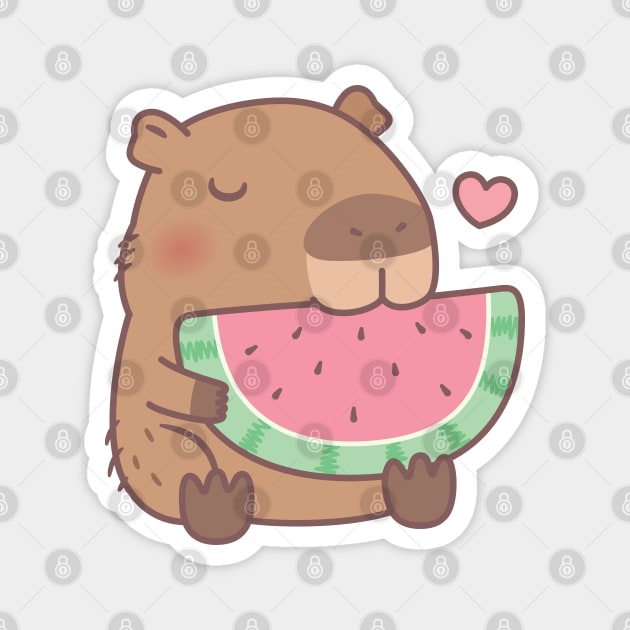 Capybara and watermelon.