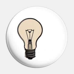 Light Bulb Beige Shadow Silhouette Anime Style Collection No. 419 Pin