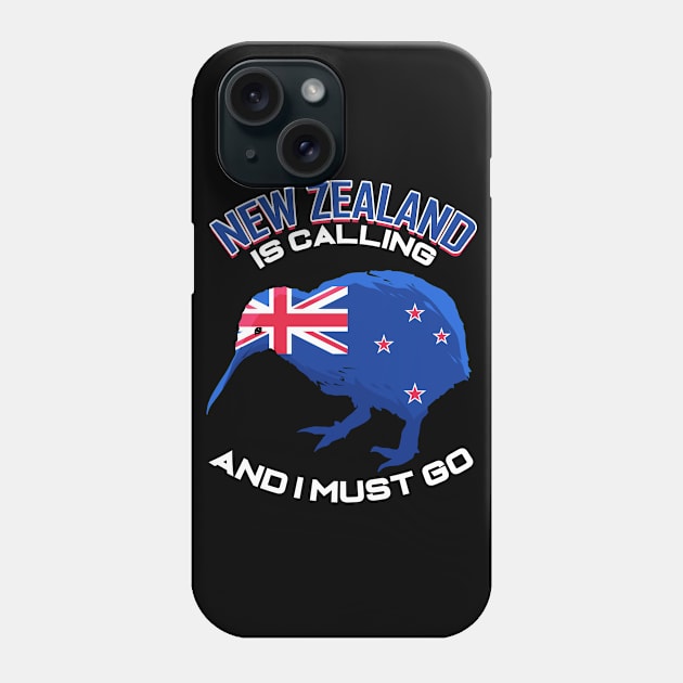 Kiwi Bird New Zealand is Calling Gift Phone Case by ChrisselDesigns