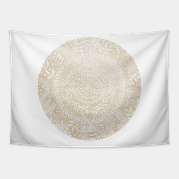 Medallion Pattern in Pale Tan Tapestry by micklyn