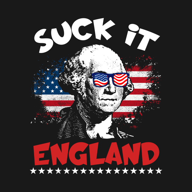 Funny Suck It England 4th of July George Washington 1776 Men by mo designs 95
