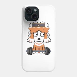 Funny brown dog is exercising Phone Case