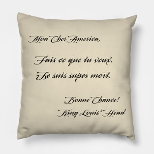 King Louis Head (French) Pillow