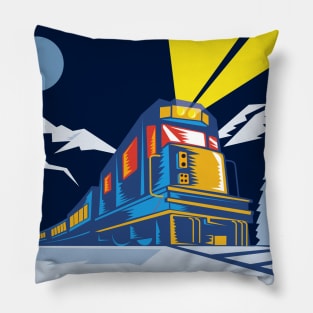 Vintage Train Pillow