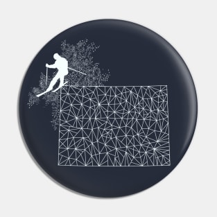 Ski Colorado Geometric Skier Pin