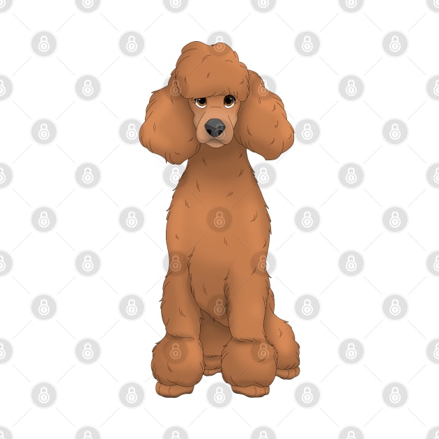 Red Standard Poodle Dog by millersye