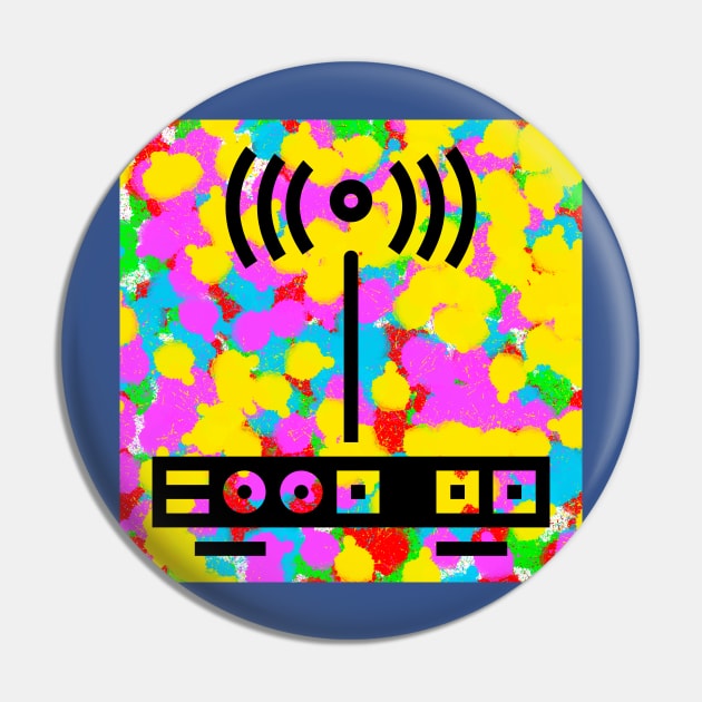 WiFi Router Tie Dye Pin by IBMClothing