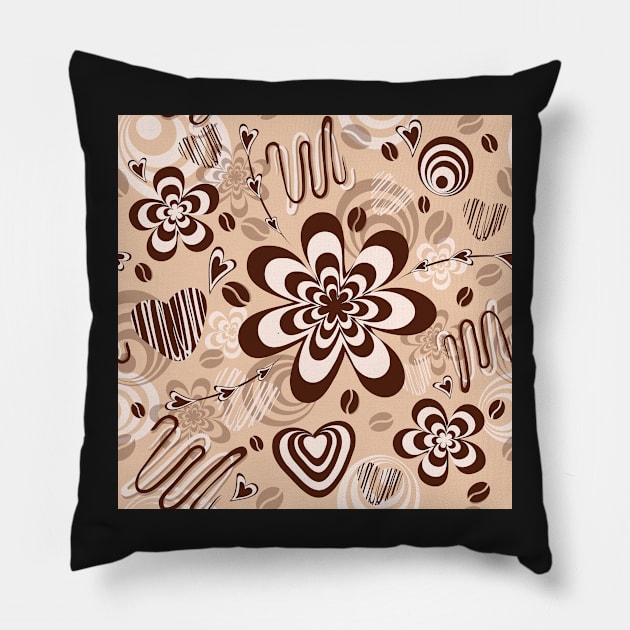 Chocolate cream and coffee Pillow by olgart