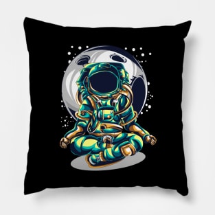 astronaut yoga space Pillow