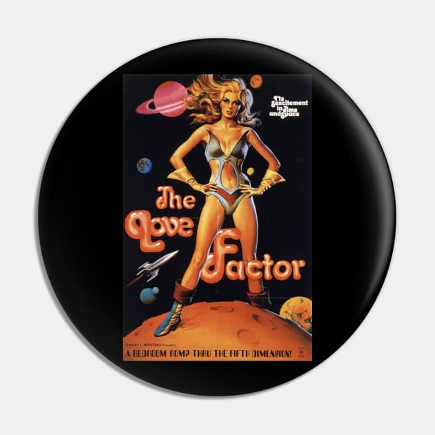 Vintage Science Fiction Movie Poster - The Love Factor Pin by Starbase79
