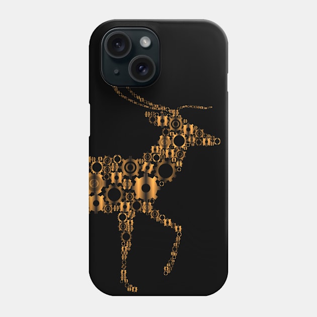 DEER MADE OF GEARS Phone Case by RENAN1989