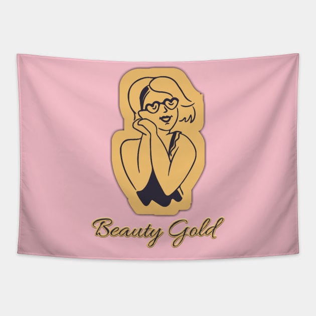 Beauty gold Tapestry by RF design
