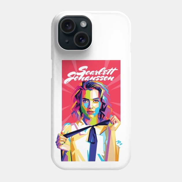 Scarlett Johansson Pop Art Phone Case by Laksana Ardie Store