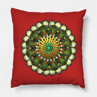 Metallic Mandala Pillow