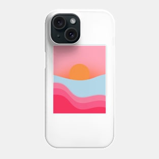 Neon Sunset - Simple Sunset/Sunrise Design Phone Case