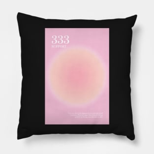 Pastel Pink Angel Number 333 Pillow