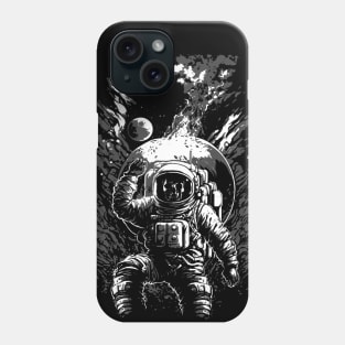 Astronaut space explosion Phone Case