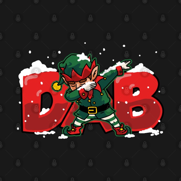 DAB Elf Dabbing Elf Shirt Kids Santa Helper Christmas Gifts by vo_maria