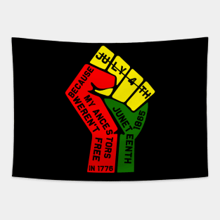 Juneteenth is My Independence Day Not July 4Th Juneteenth Ancestors Black African American Flag Pride Tapestry