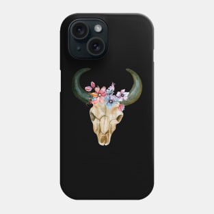 Skull and flowers Phone Case