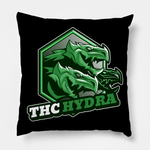 Cyber security - Hacker - THC Hydra - password cracking Pillow by Cyber Club Tees