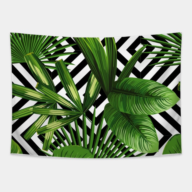 Tropical Jungle Print Tapestry by NewburyBoutique