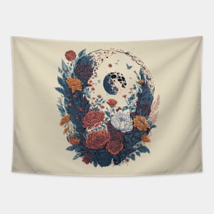 Floral Moon Tapestry