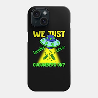 Cucumbers abducted By Aliens, Made By Mimiw Phone Case