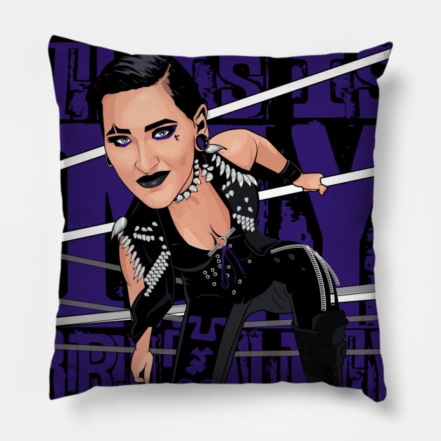 Rhea Judgment Day Pillow by portraiteam