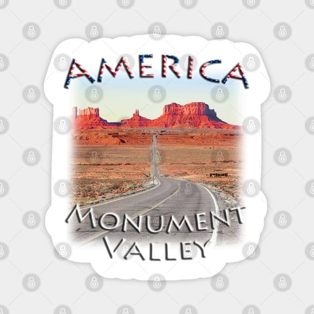 America - Arizona - road to Monument Valley Magnet by TouristMerch