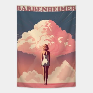 Barbie x Oppenheimer | Barbenheimer retro Tapestry