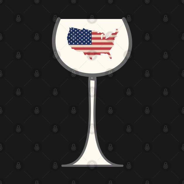 USA in wine glass, Map of USA in a wine glass by Toozidi T Shirts