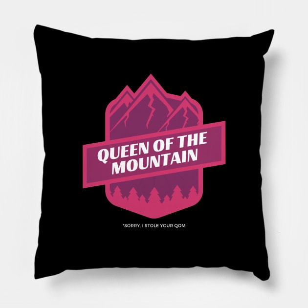 QUEEN OF THE MOUNTAIN Pillow by CyclingTees