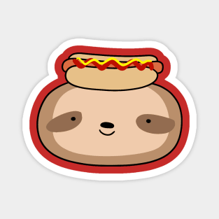 Hotdog Sloth Face Magnet