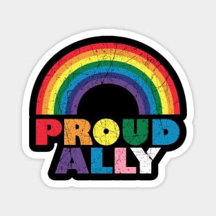 Vintage Proud Ally Gay Pride LGBT Pride Month Magnet