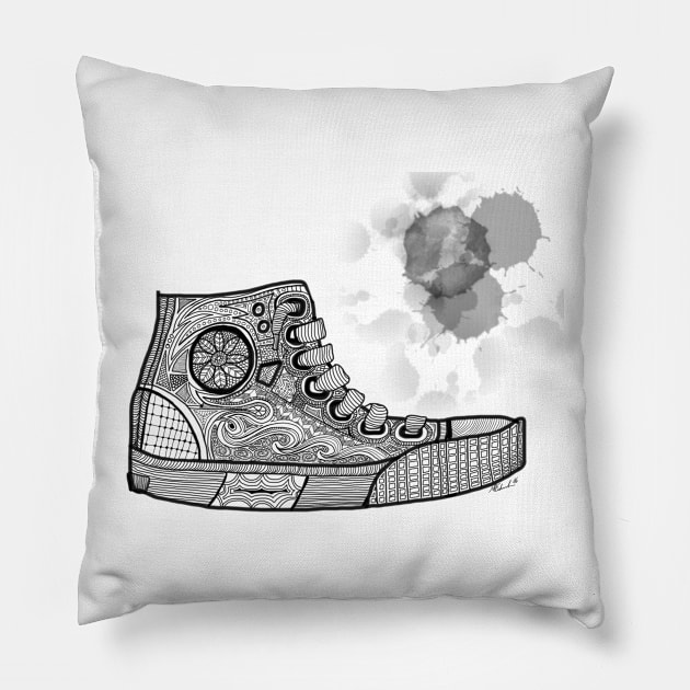 Tangled Zen Sneaker Pillow by N8k99