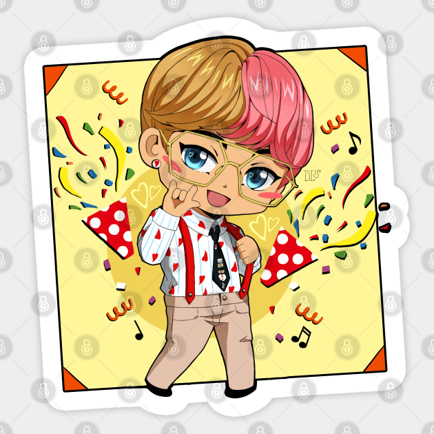 Bts Idol Chibi V Bts Pegatina Teepublic Mx Ver mas ideas sobre bts dibujo, chibis bts, bts chibi. bts idol chibi v