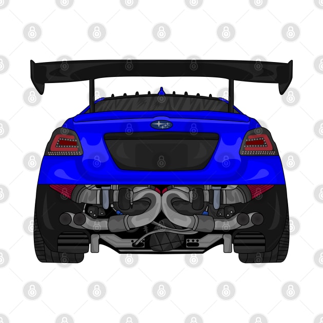 WRX REAR BLUE by VENZ0LIC