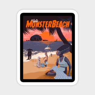 Monster beach summer Magnet