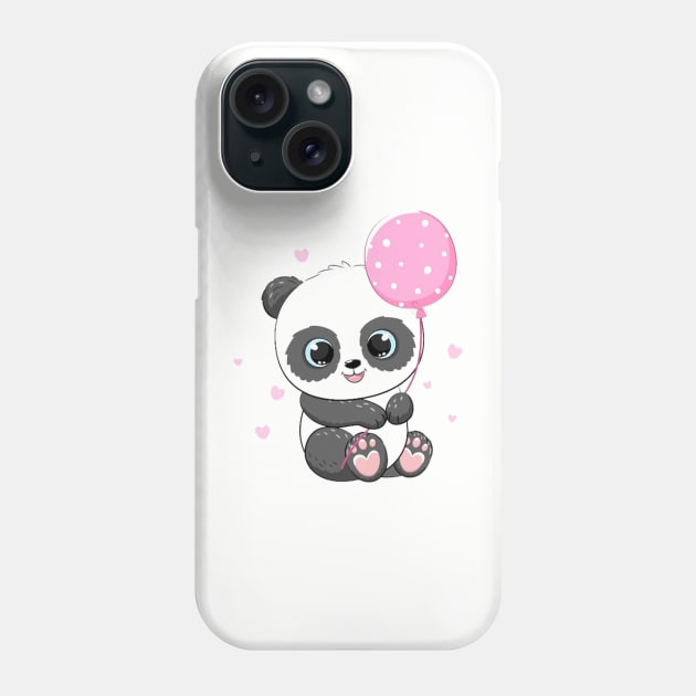 panda balloon Phone Case by World Famous Pandas