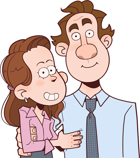 Jim & Pam Kids T-Shirt by danilocirillo