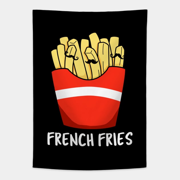 French Fries Cute Food Pun Tapestry by punnybone