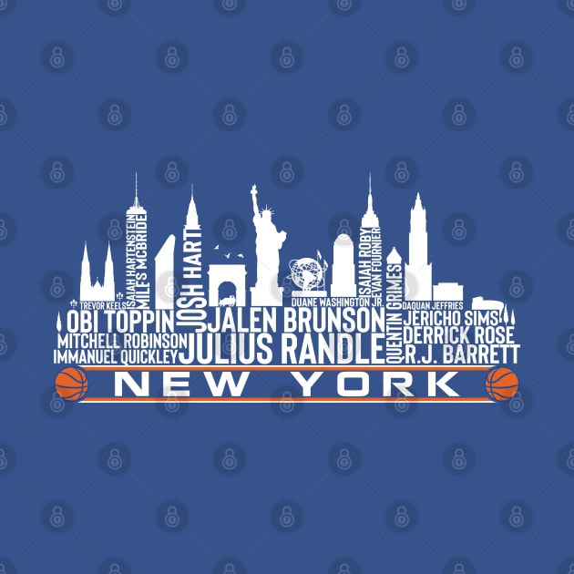 New York Basketball Team 23 Player Roster, New York City Skyline by Legend Skyline