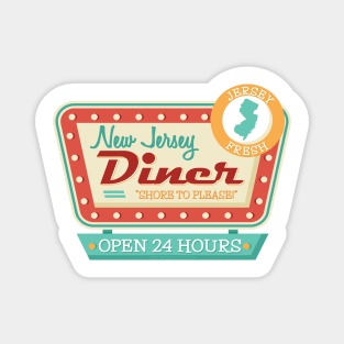 Retro New Jersey Diner Sign Magnet