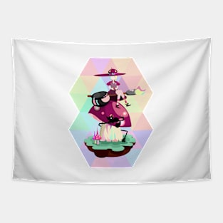 mushroom witch Tapestry