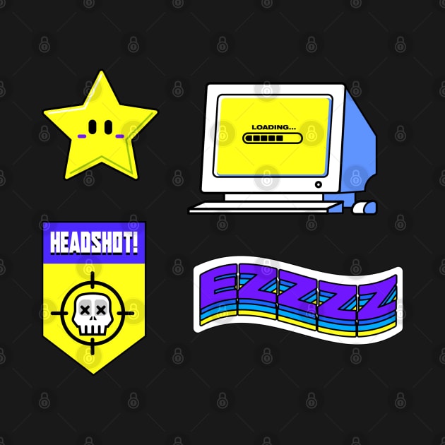 Video games Retro gaming Stickers Pack by Tanguy44