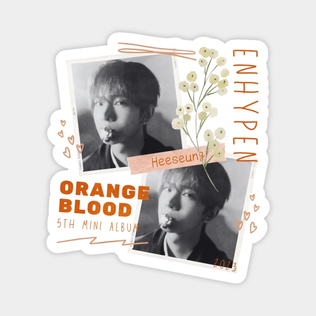 Heeseung ENHYPEN Orange Blood Magnet by wennstore