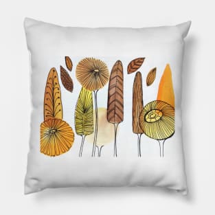 Autumn  watercolour trees Pillow